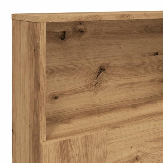 Hoofdbordkast 180X19X103,5Cm Bewerkt Hout Artisanaal Eikenkleur 180 x 19 x 103.5 cm artisanaal eikenkleurig