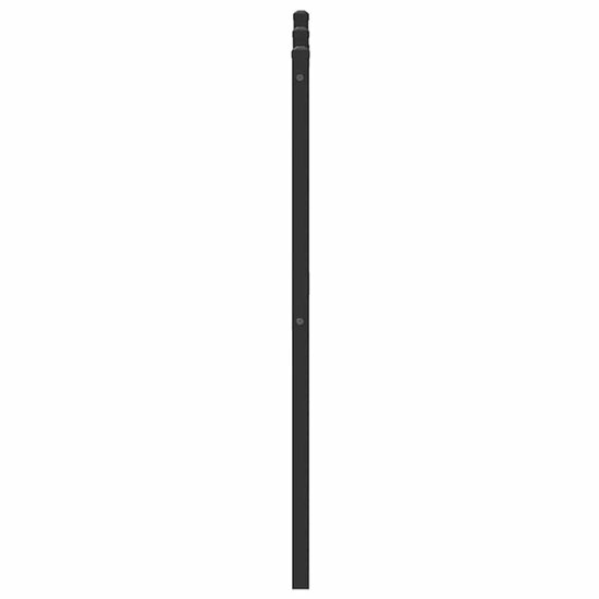 Hoofdbord 160 cm bewerkt hout en staal gerookt eikenkleurig