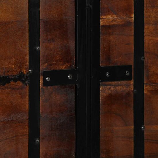 Hoofdeinde Massief Gerecycled En Ijzer 140 cm massief gerecycled hout