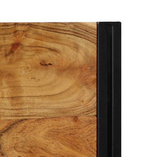 Hoofdeinde 100 cm massief hout acaciahout en ijzer