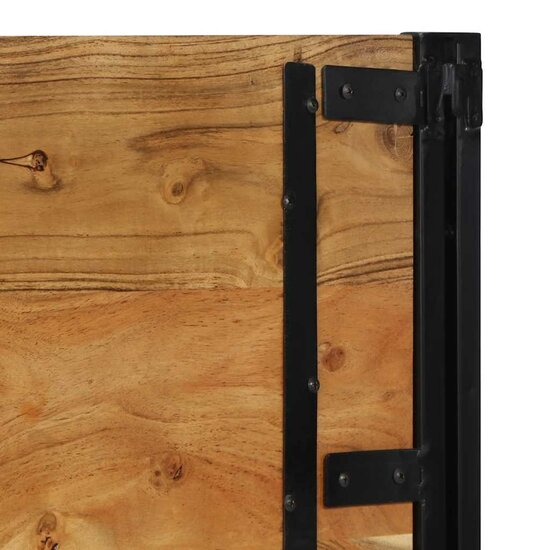 Hoofdeinde 100 cm massief hout acaciahout en ijzer