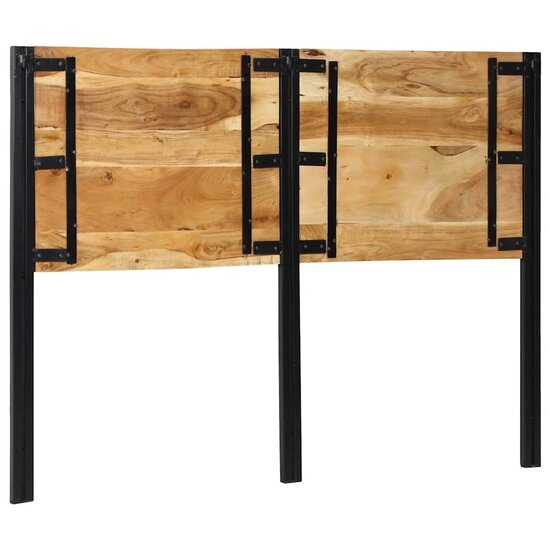 Hoofdeinde 140 cm massief hout acacia en ijzer