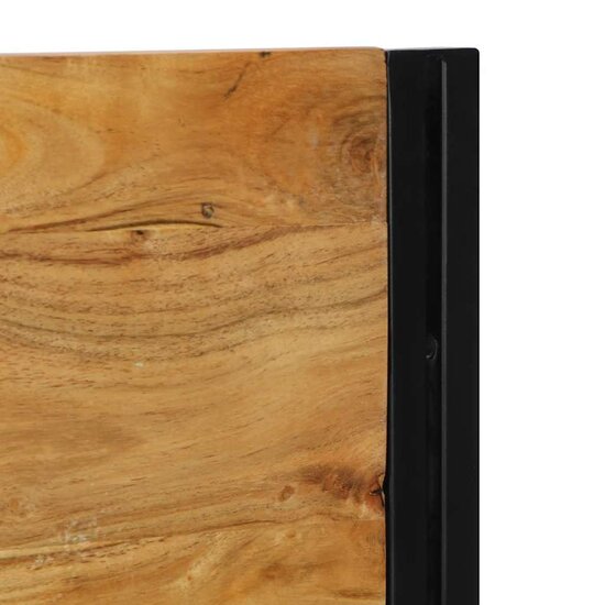 Hoofdeinde 140 cm massief hout acacia en ijzer