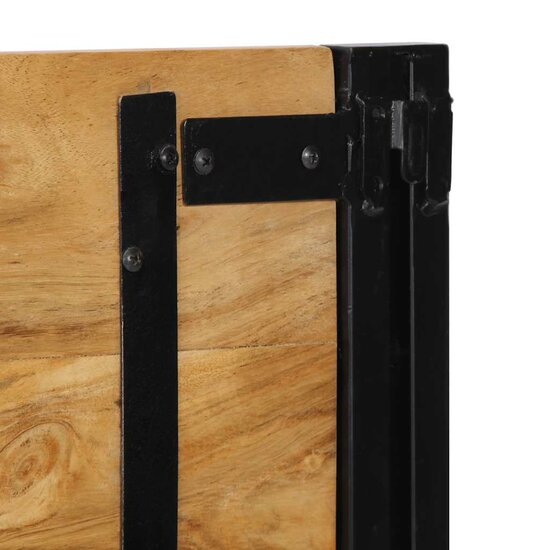 Hoofdeinde 140 cm massief hout acacia en ijzer