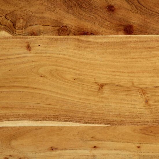 Hoofdeinde 140 cm massief hout acacia en ijzer