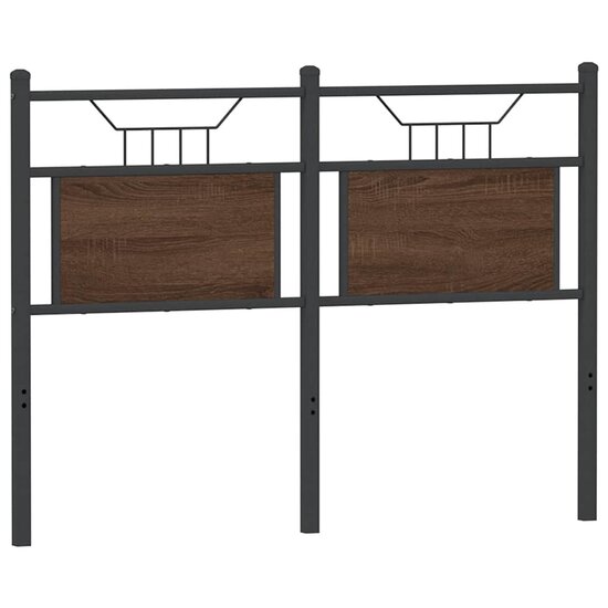 Hoofdbord Bewerkt Hout En Staal Ig 120 cm bruin eikenkleur