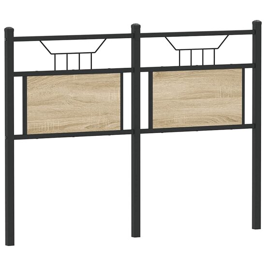 Hoofdbord 120 cm spaanplaat sonoma eikenhout en staal eikenhout