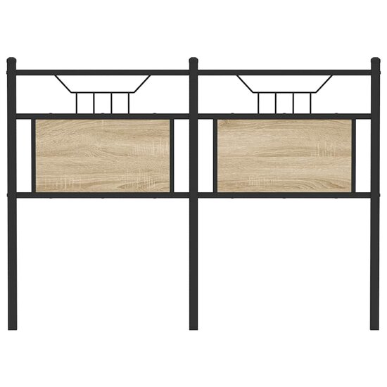 Hoofdbord 120 cm spaanplaat sonoma eikenhout en staal eikenhout