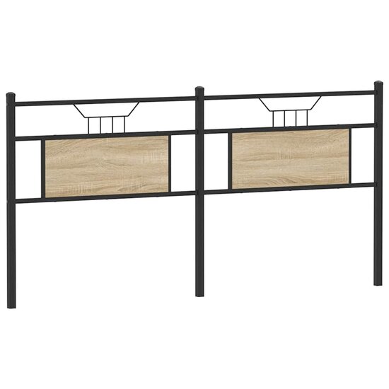 Hoofdbord Sonoma 180 cm spaanplaat en staal eikenkleurig