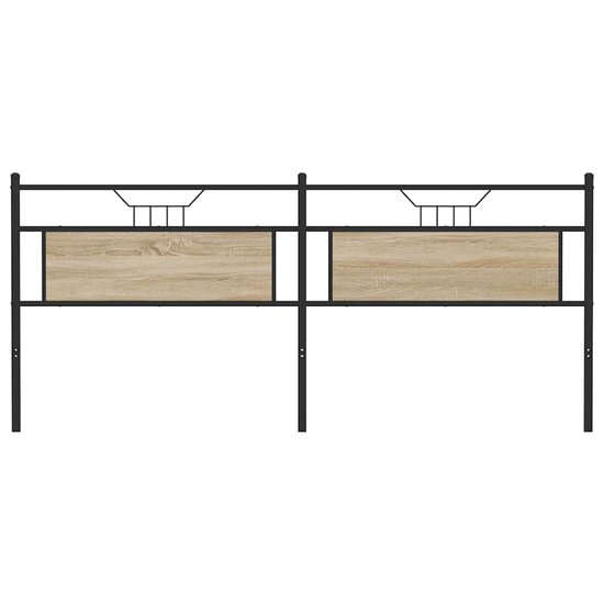 Hoofdbord Spaanplaat Kleurig Hout En Staal 200 cm Sonoma eiken