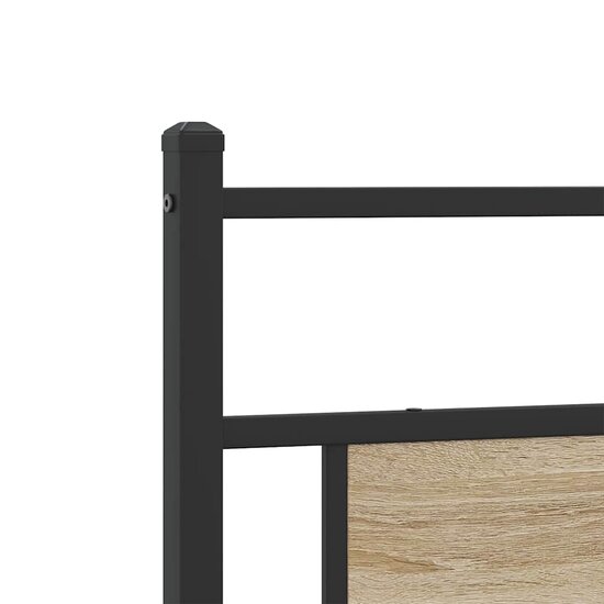 Hoofdbord Spaanplaat Kleurig Hout En Staal 200 cm Sonoma eiken