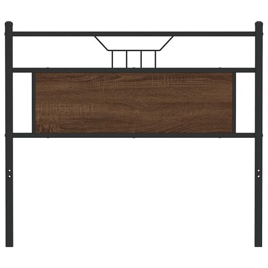 Hoofdbord Bewerkt Hout En Staal Ig 100 cm bruin eikenkleur