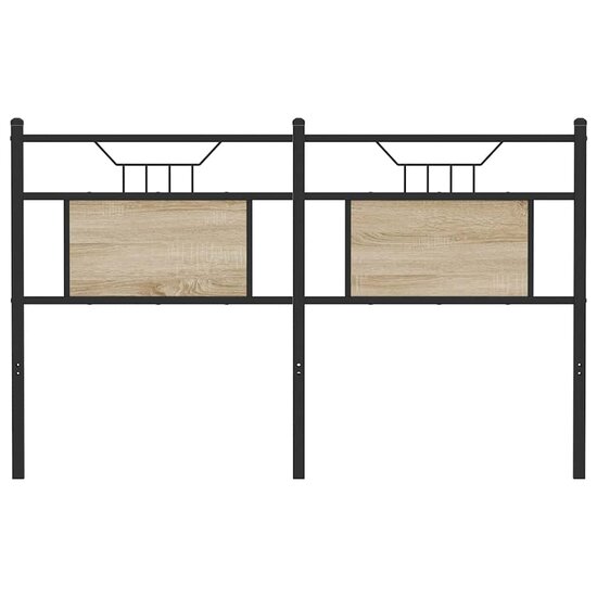 Hoofdeinde Spaanplaat Hout Staal Eikenhout 137 cm Sonoma eiken
