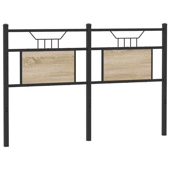 Hoofdeinde Spaanplaat Hout Staal Eikenhout 137 cm Sonoma eiken
