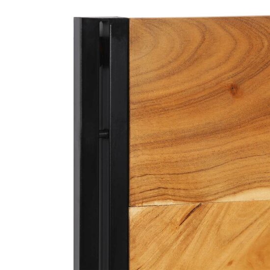 Hoofdeinde Massief Hout Acacia En Ijzer 120 cm Massief acaciahout