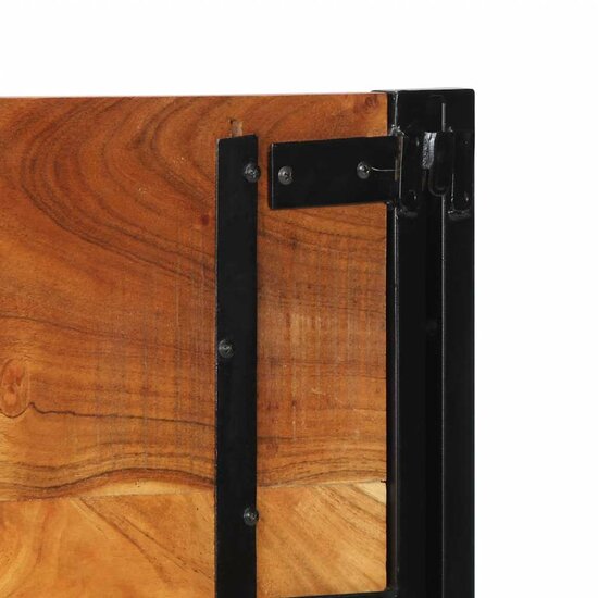 Hoofdeinde Massief Hout Acacia En Ijzer 120 cm Massief acaciahout