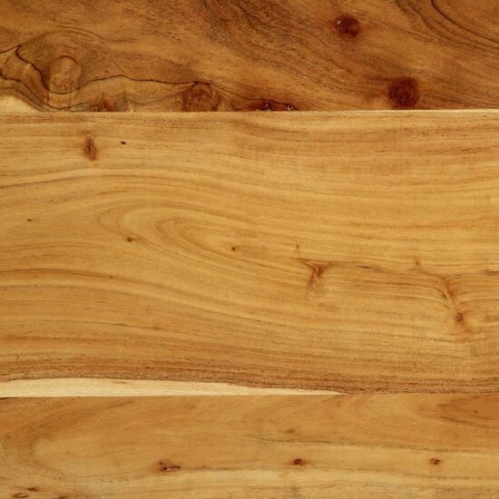 Hoofdeinde Massief Hout Acacia En Ijzer 120 cm Massief acaciahout