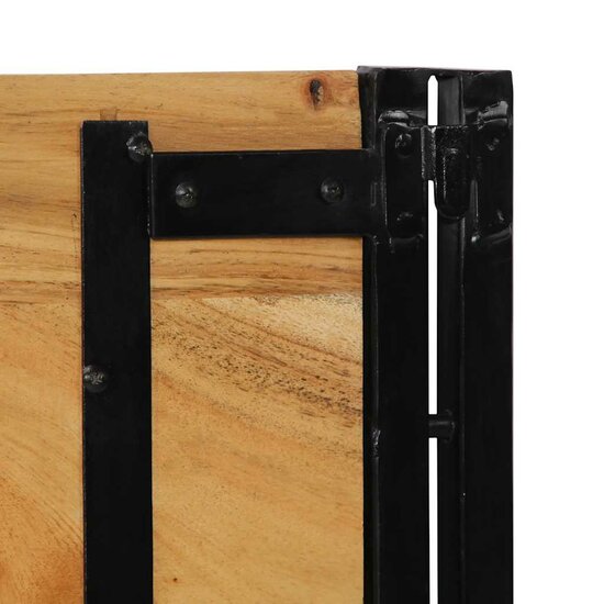 Hoofdeinde Massief Hout Acaciahout En Ijzer 180 cm Massief acaciahout