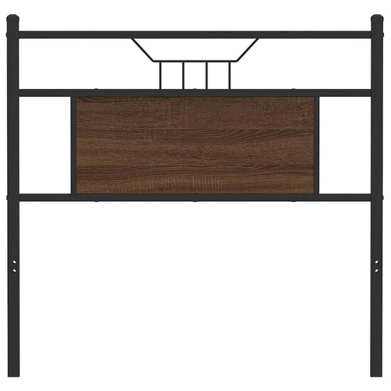 Hoofdbord Bewerkt Hout En Staal Ig 75 cm bruin eikenkleur