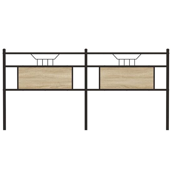 Hoofdbord Sonoma Spaanplaat En Staal Eikenkleurig 160 cm Sonoma eiken