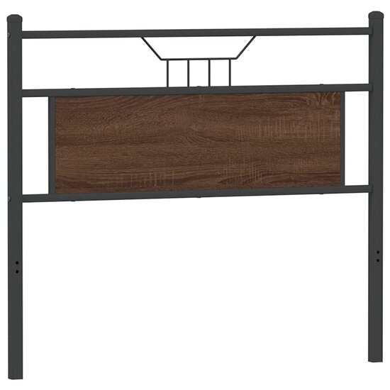 Hoofdbord Bewerkt Hout En Staal Ig 107 cm bruin eikenkleur