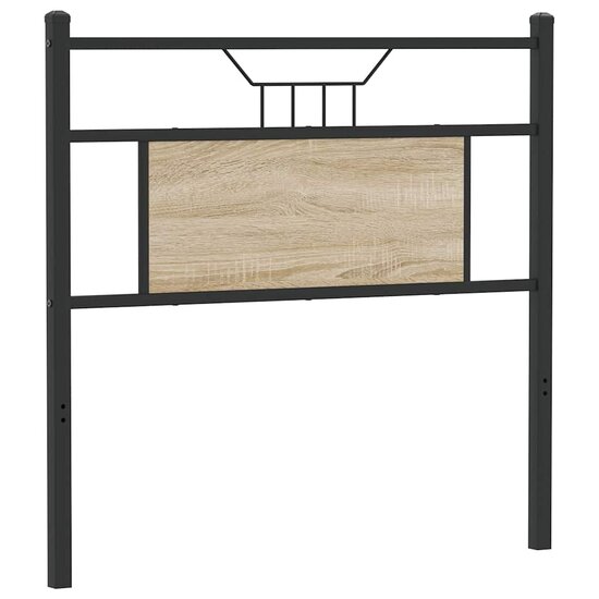 Hoofdbord Sonoma Spaanplaat En Staal Eikenkleurig 80 cm Sonoma eiken