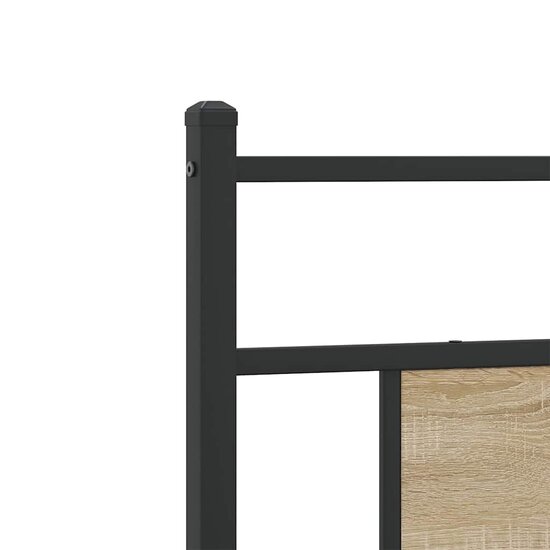 Hoofdbord Sonoma Spaanplaat En Staal Eikenkleurig 80 cm Sonoma eiken