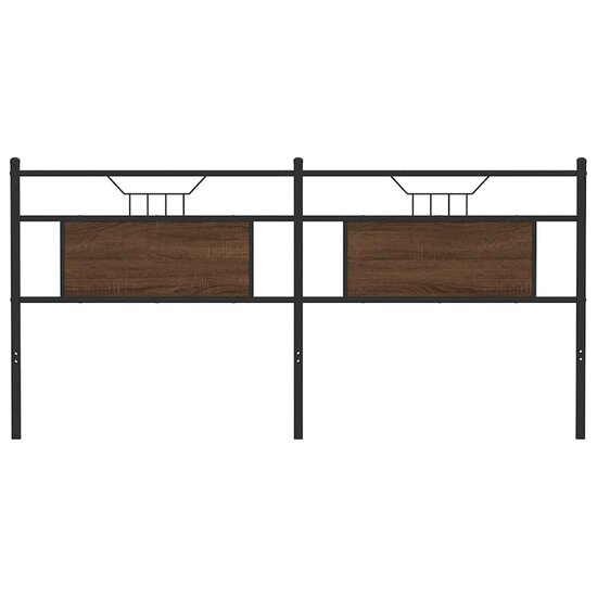 Hoofdbord Bewerkt Hout En Staal Ig 160 cm bruin eikenkleur
