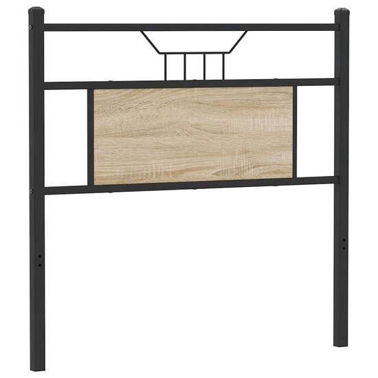 Hoofdbord Spaanplaat Kleurig Hout En Staal 90 cm Sonoma eiken