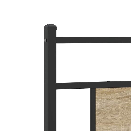 Hoofdbord Spaanplaat Kleurig Hout En Staal 90 cm Sonoma eiken