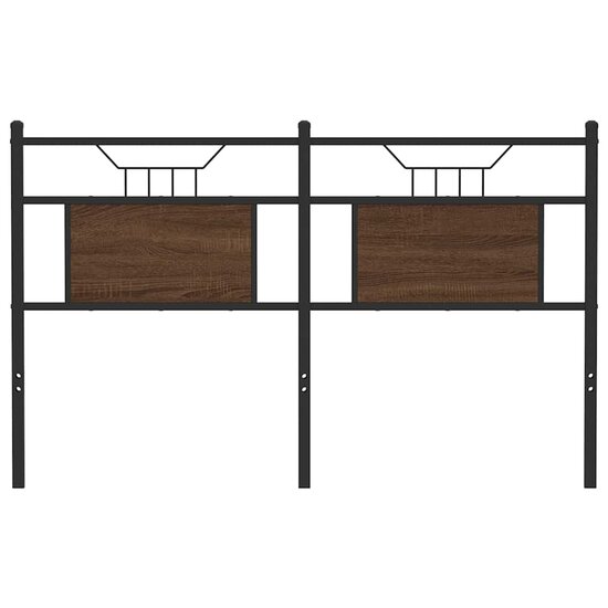 Hoofdbord Bewerkt Hout En Staal Ig 140 cm bruin eikenkleur