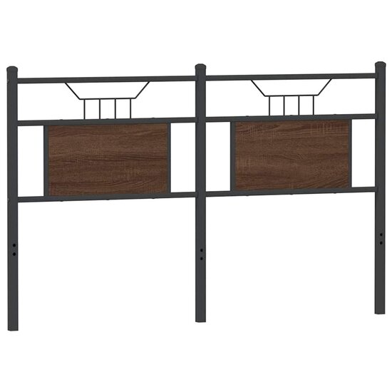 Hoofdbord Bewerkt Hout En Staal Ig 140 cm bruin eikenkleur