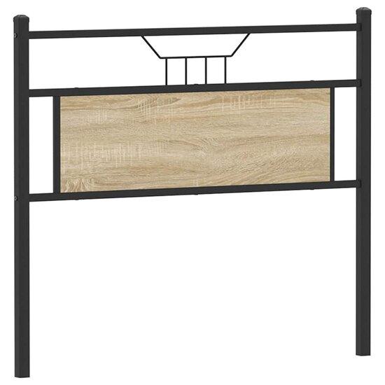 Hoofdeinde Spaanplaat Kleurig Hout En Staal 107 cm Sonoma eiken
