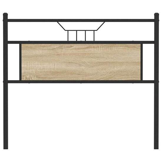 Hoofdeinde Spaanplaat Kleurig Hout En Staal 107 cm Sonoma eiken