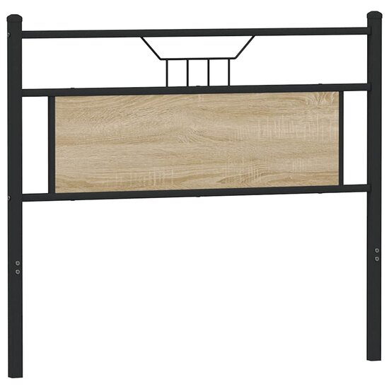 Hoofdeinde Spaanplaat Kleurig Hout En Staal 107 cm Sonoma eiken