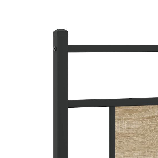 Hoofdeinde Spaanplaat Kleurig Hout En Staal 107 cm Sonoma eiken