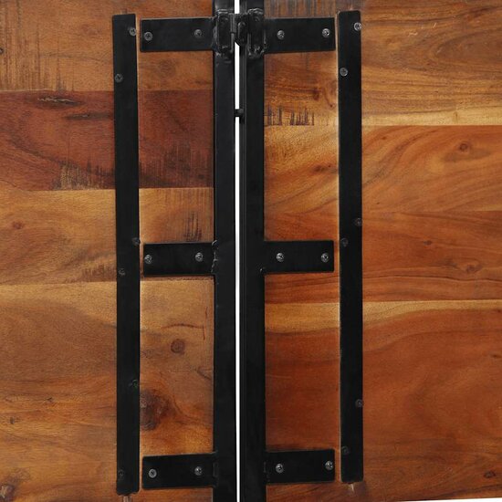 Hoofdeinde Massief Gerecycled En Ijzer 200 cm massief gerecycled hout