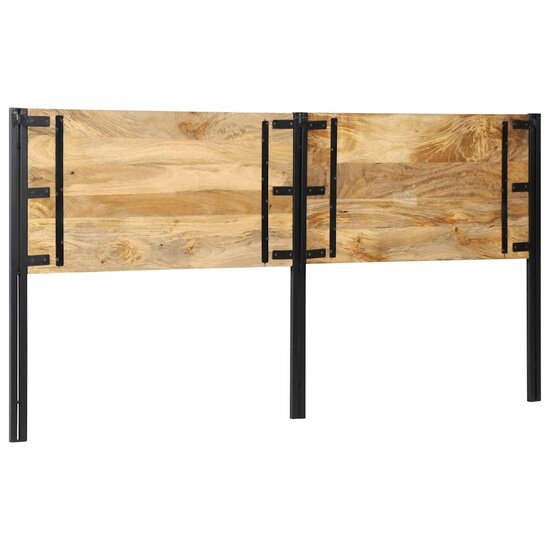 Hoofdeinde 200 cm massief hout mango en ijzer
