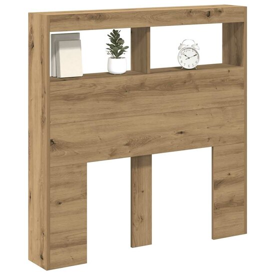 Hoofdbordkast Met Led Artisan Eikenkleurig 100 x 17 x 102 cm artisanaal eikenkleurig