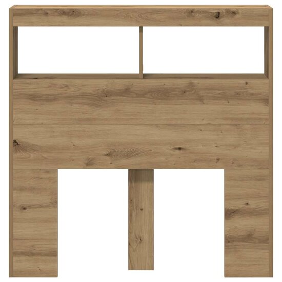 Hoofdbordkast Met Led Artisan Eikenkleurig 100 x 17 x 102 cm artisanaal eikenkleurig