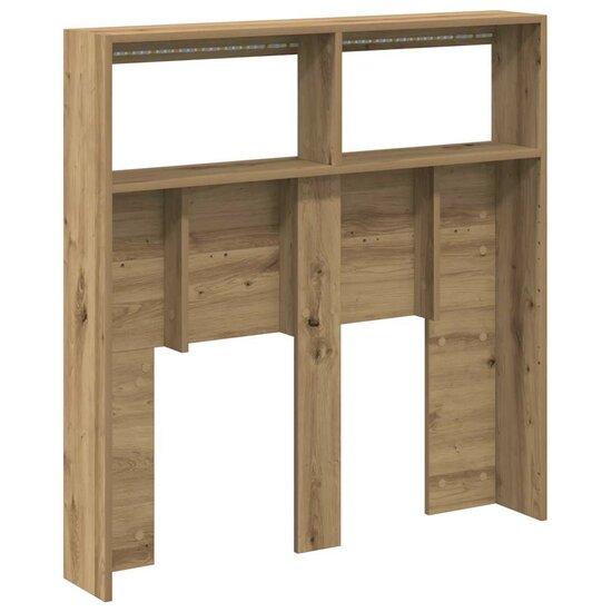 Hoofdbordkast Met Led Artisan Eikenkleurig 100 x 17 x 102 cm artisanaal eikenkleurig