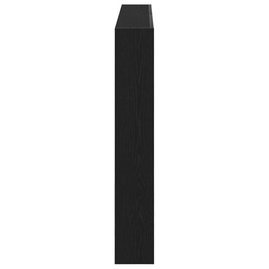 Hoofdbordkast Met Led Kleurig 140 x 17 x 102 cm Zwart eiken