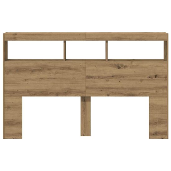 Hoofdbordkast Met Led Artisan Eikenkleurig 160 x 17 x 102 cm artisanaal eikenkleurig