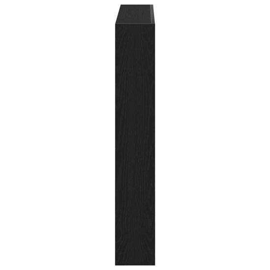 Hoofdbordkast met LED 100x17x102 cm zwart eikenkleurig