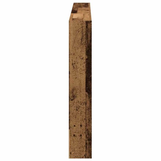 Hoofdbordkast Met Led 180 x 17 x 102 cm Oud hout
