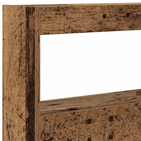 Hoofdbordkast Met Led 180 x 17 x 102 cm Oud hout