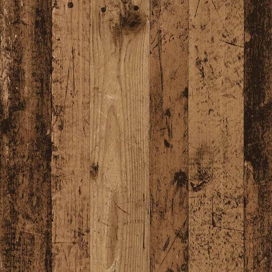 Hoofdbordkast Met Led 180 x 17 x 102 cm Oud hout