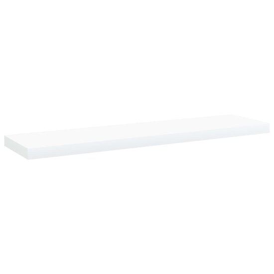 Wandschappen 40X10X1,5 Cm Bewerkt Hout Wit 40 x 10 x 1.5 cm
