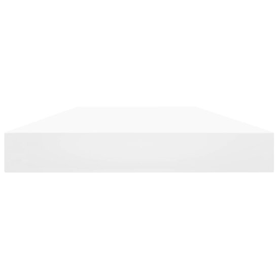 Wandschappen 40X10X1,5 Cm Bewerkt Hout Wit 40 x 10 x 1.5 cm