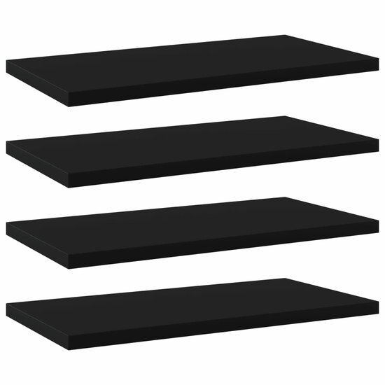 Wandschappen 40X20X1,5 Cm Bewerkt Hout Zwart 40 x 20 x 1.5 cm